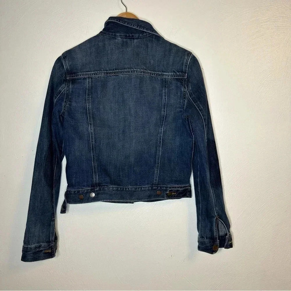 Gap Womens 1969 Crop Trucker Dropped Pocket Yosemite Jean Jacket Sz XS - Picture 5 of 12